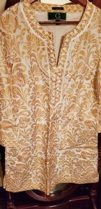 C Wonder Gold shift dress